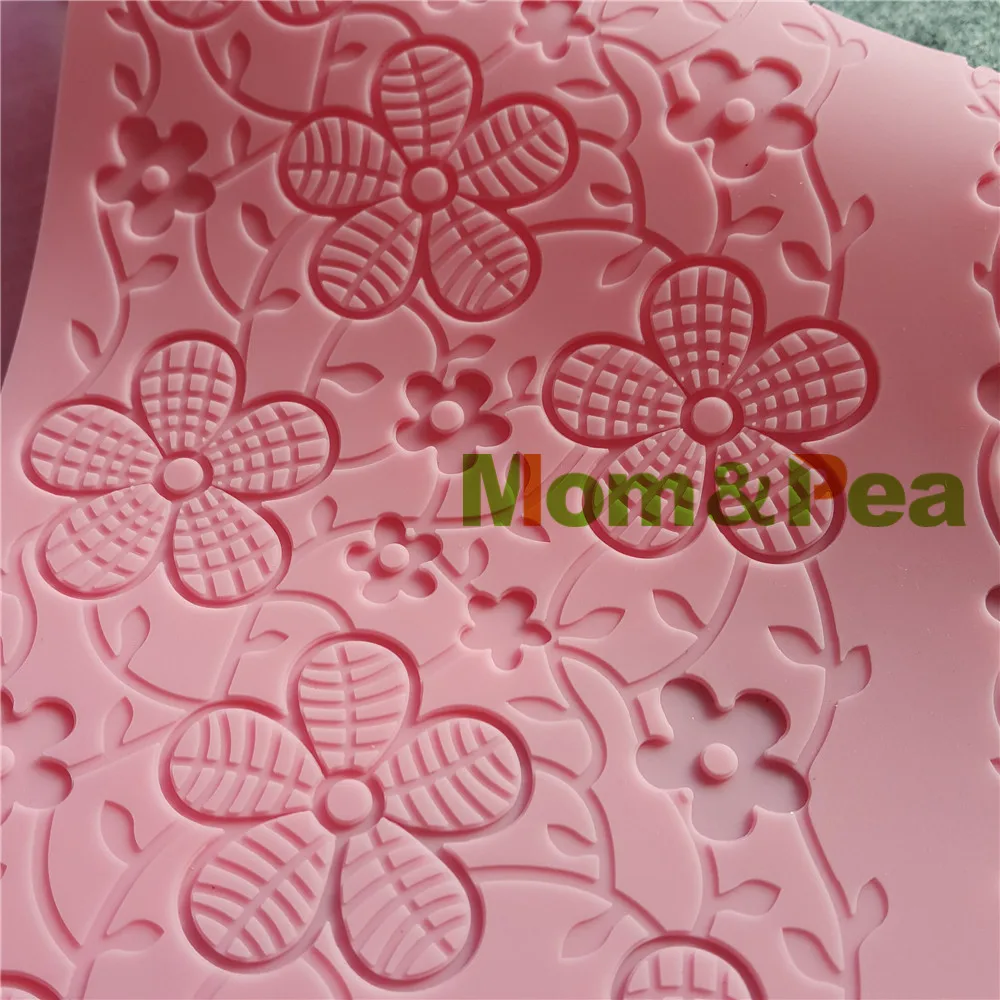 Mom &amp Pea GX206 Бесплатная доставка Цветы Кружева Pad украшение торта помадка торт 3D