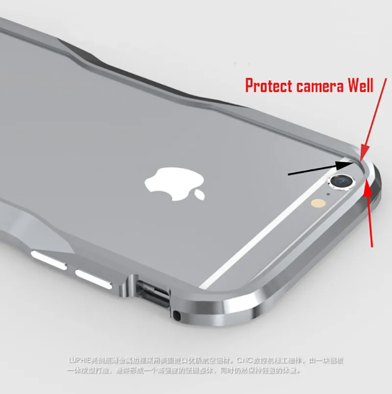 Металлический бампер Luphie для iPhone 6, 7, 8, XS Max, металлический корпус из алюминиевого сплава, чехол для Apple iPhone 6S Plus, 5,5 дюймов, защитный чехол