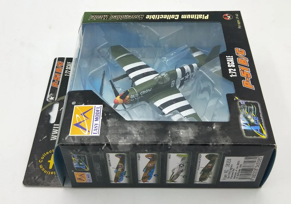 1: 72 Мировой войны II США P 51B модель самолета Trumpeter 36358 Коллекционная