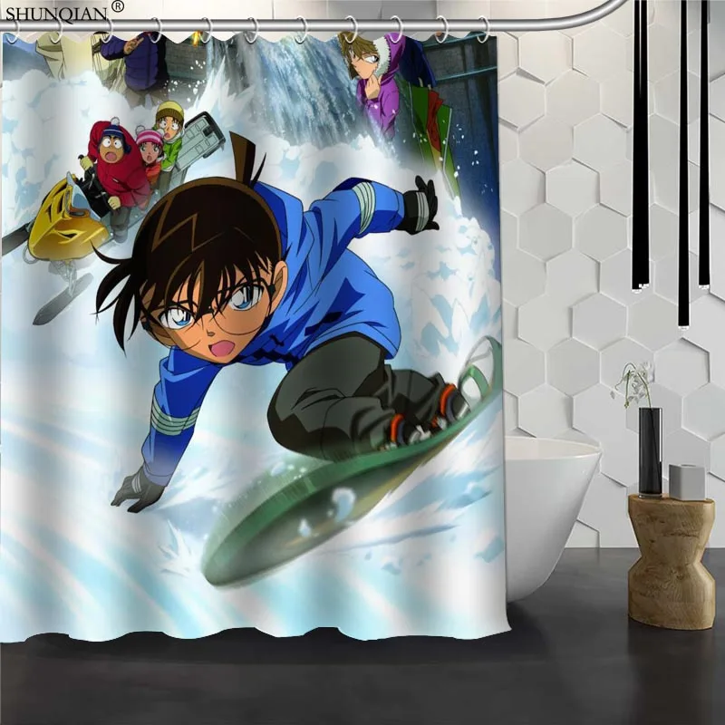 Новый Detective Conan занавеска для душа водонепроницаемая ткань полиэфирная Штора
