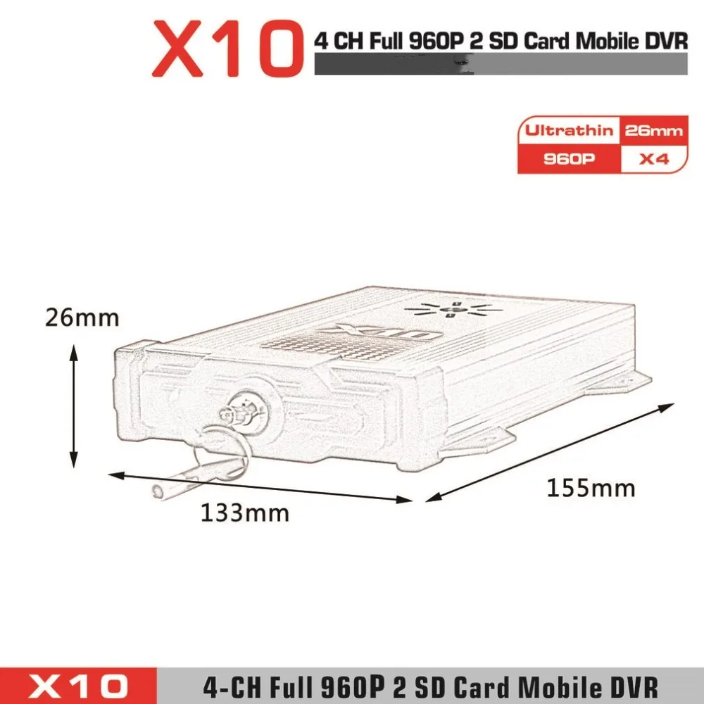 H.264 AHD 720P CMS Мобильный DVR 4 каналов Мобильный DVR для автомобилей Мобильный DVR AHD DVR