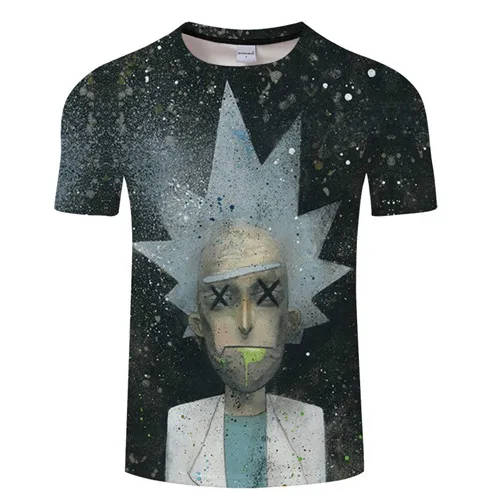 TXKH1206 Printed t shirts Rick and Morty tshirt 3D t-shirt Mens Tee Funny Tops Black Short Sleeve Fashion Camiseta Drop ship ZOOTOPBEAR - Цвет: TXKH1206