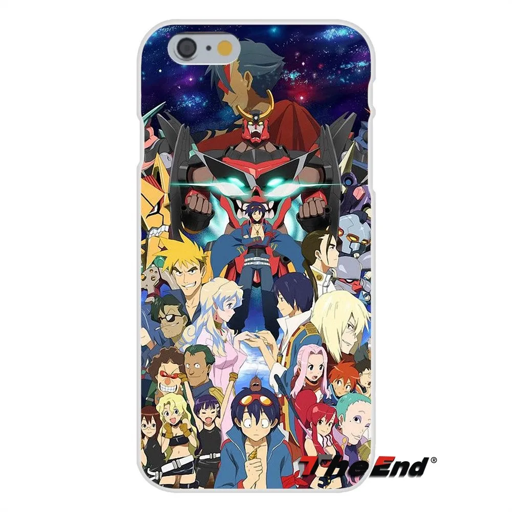 Мягкий силиконовый чехол для iPhone X 4 4S 5 5S 5C SE 6 6S 7 8 Plus Galaxy Grand Core Prime Alpha Anime Tengen Toppa Gurren