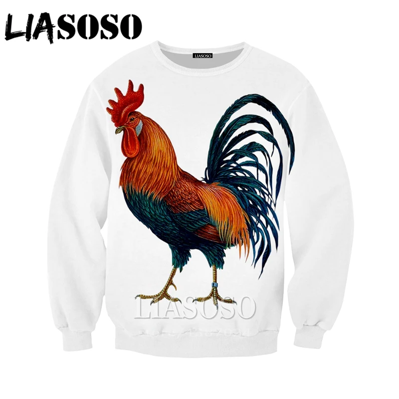 LIASOSO Для мужчин/Для женщин Объёмный рисунок (3D принт) забавная homme курица Harajuku