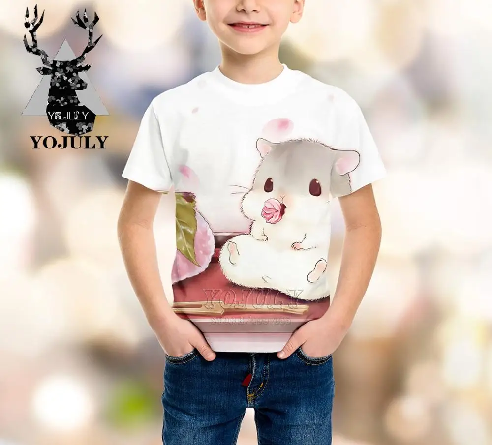 Детская футболка с 3D принтом в стиле Харадзюку|Сочетающаяся одежда для семьи| |