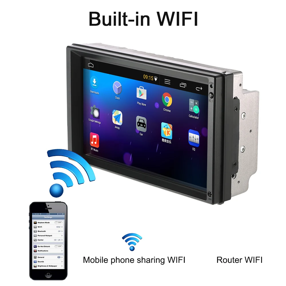 7 &quotУниверсальное автомобильное радио магнитола автомагнитола 2 Din HD сенсорный