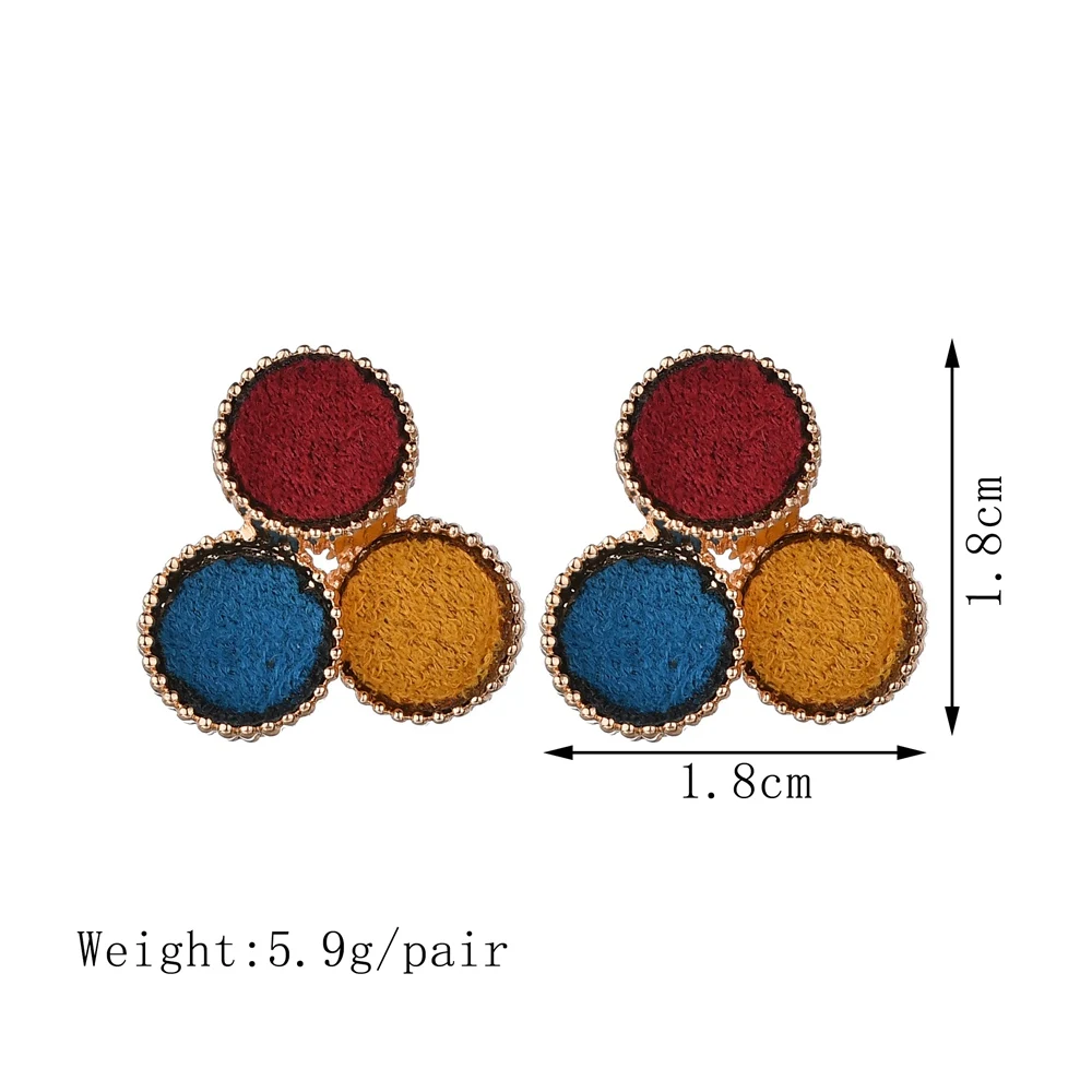 MissCyCy 2018 New Round Geometry Earrings for Women Colorful Rhinestone Stud Korean Fashion Jewelry | Украшения и аксессуары