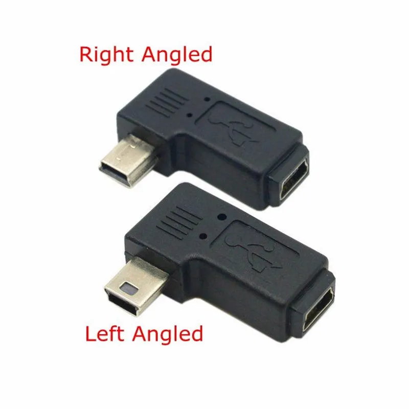 Мини-USB 5-контактный удлинитель Папа-мама 90 градусов левый и правый угловой