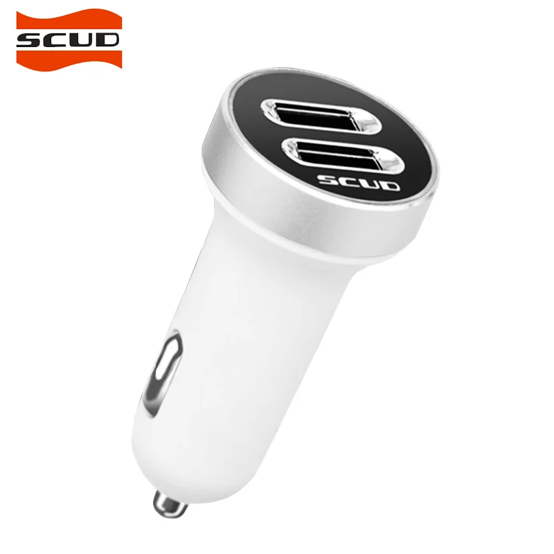 Автомобильное зарядное устройство SCUD с двумя выходами USB 2.4A быстрая зарядка
