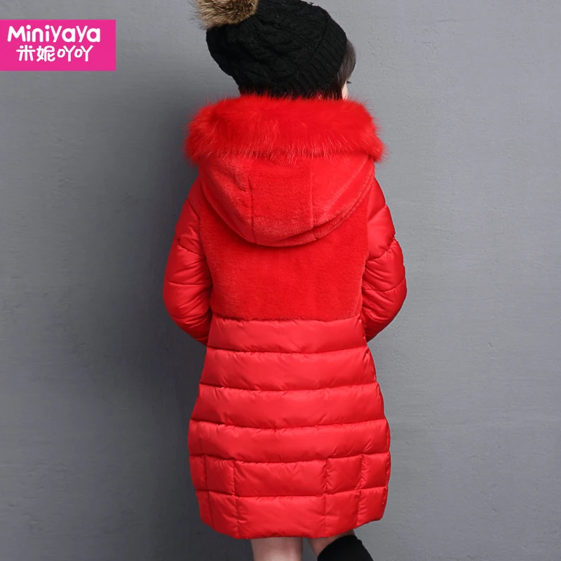 

2016 Winter Coat Kids Girls Children New Children Long Thick Cotton Padded Jacket Baby Parka