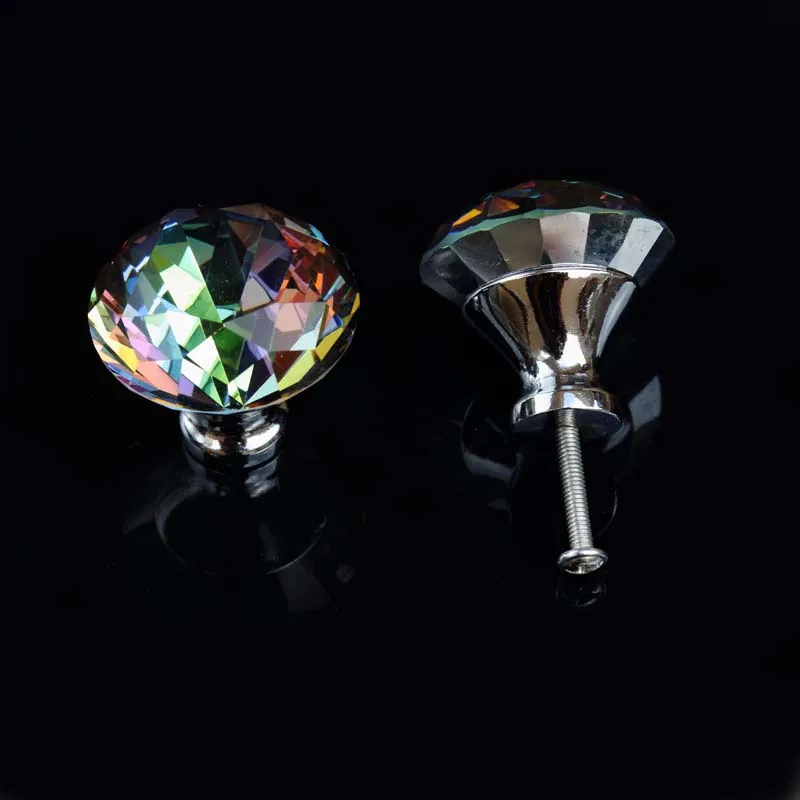 40 мм цветной стеклянный Хрустальный винный шкаф для книжного шкафа гардероба