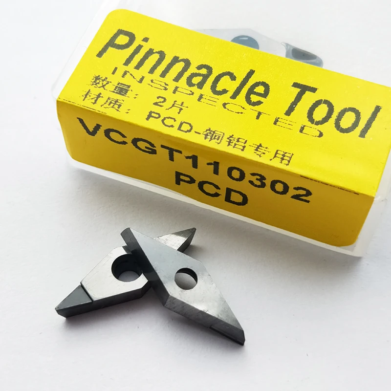 2 шт. VCGT110302 PCD VCGT110304 алмазные вставки карбидные фрезерные Вставки CNC dimond лезвие