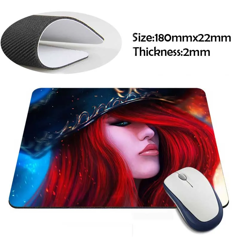 MaiYaCa miss fortune с рыжими волосами и шляпой Лига Легенд Коврик Для Мыши Компьютерный игровой коврик для мыши геймер игровые коврики