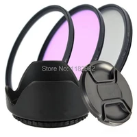 5in1 1set 55mm uv cpl fld lens filter lens cap len hood for sony 18 55 55 200 a350a550 for canon 600d for nikon d7100