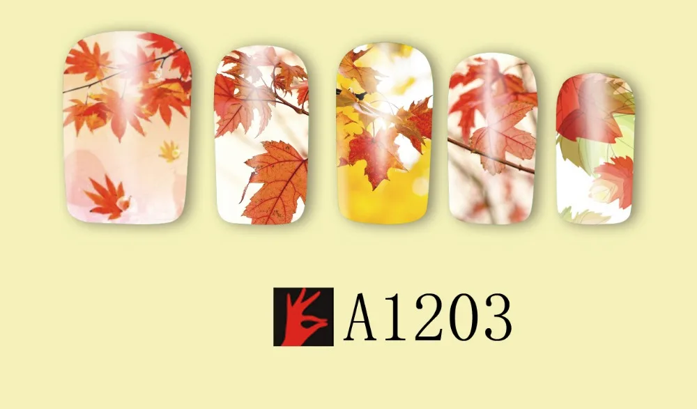 12 упак./лот переводка NAIL ART наклейки на ногти татуировки слайдера полное покрытие