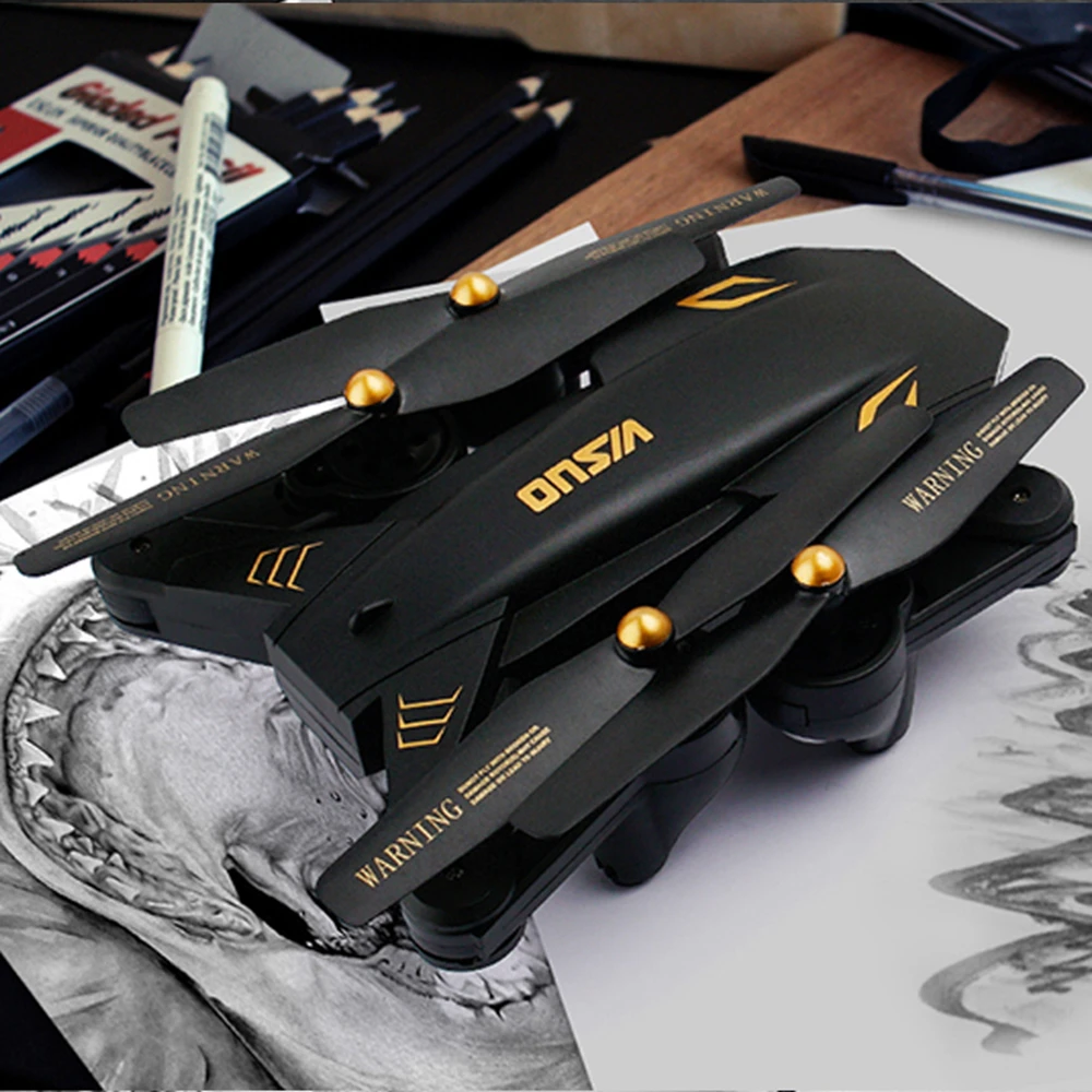 VISUO XS809S XS809HW складной селфи Дрон с широким углом 0.3MP/2MP HD камера Квадрокоптер WiFi FPV RC