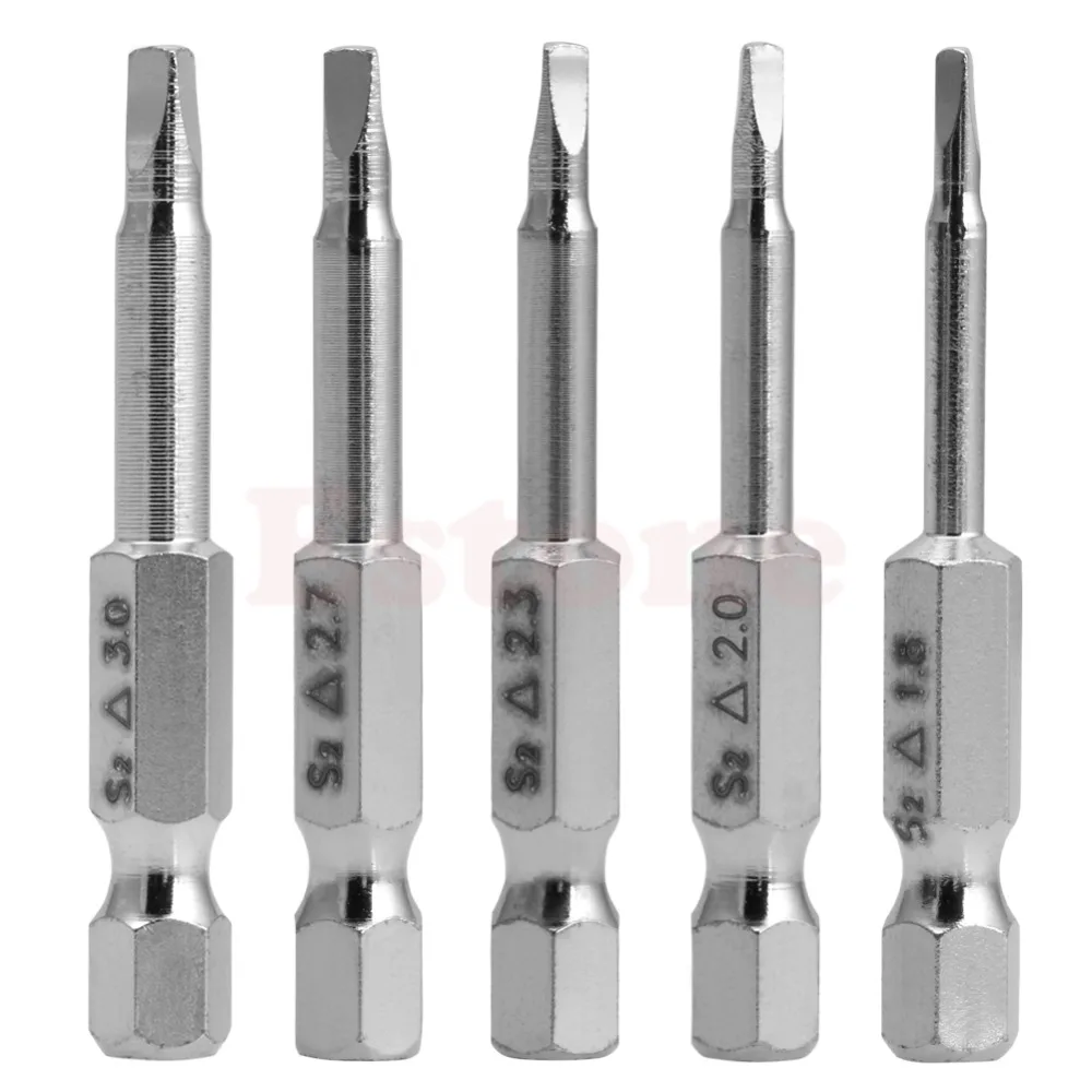 

5 Pcs /Set Magnetic Triangle Head Screwdriver Bits S2 Steel 1/4 Hex Shank 50mm