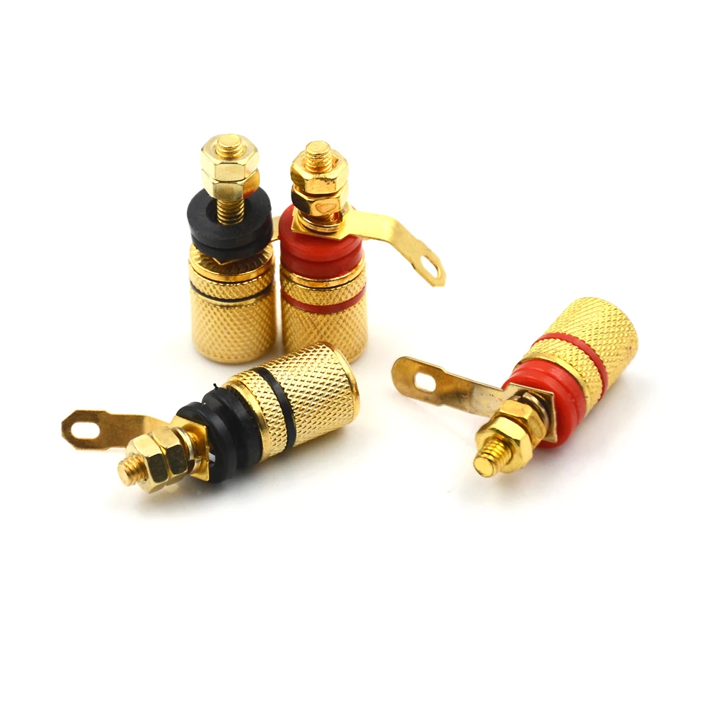 4 шт. никелированные штекеры для вилки типа банан|Соединители| |