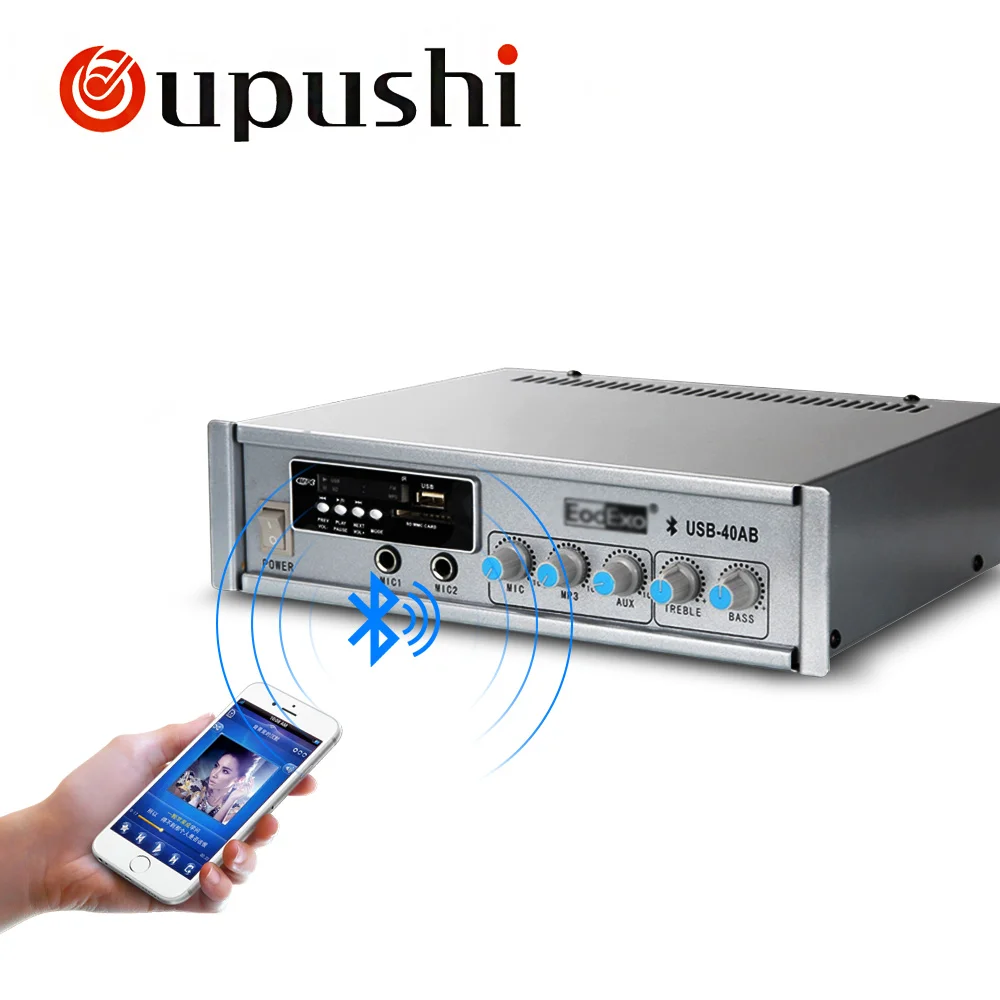 Комплект усилителя мощности OUPUSHI мини аудиосистема ce502 40 Вт USB sd карта питание с