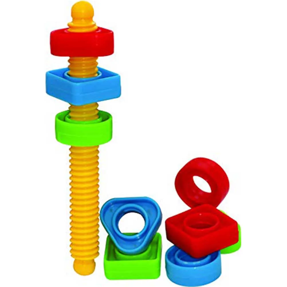 

Early Educational 40pcs/Set Kids Colorful Plastic Screw Nut Insert Blocks Toy Early Educational Toy Kit Kids Gift