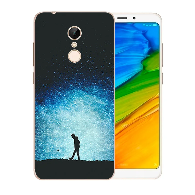 5.7 inch For Xiaomi Redmi 5 Phone Case Soft Silicone TPU for Back Cover Night Sky Pattern xaomi matte Shell |