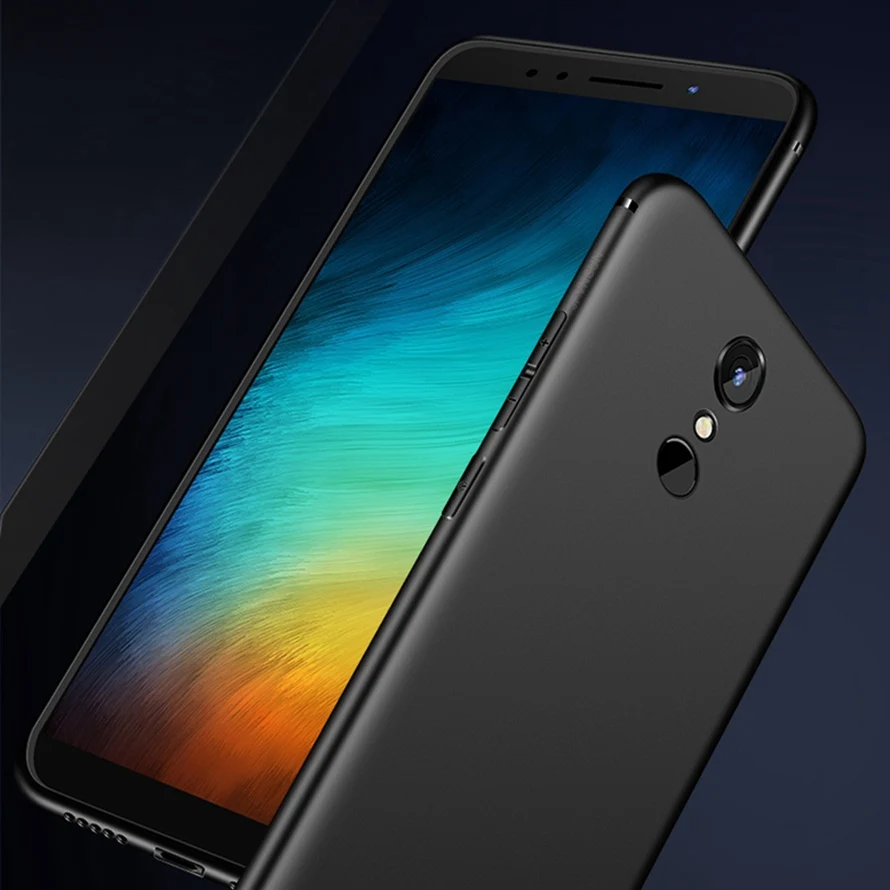 Оригинальный простой чехол для Xiaomi Redmi 5 плюс глобальная версия Матовая Мягкая