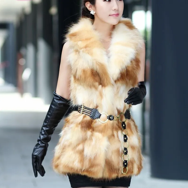 Роскошный женский жилет из натурального меха енота с ремнем зимний модель