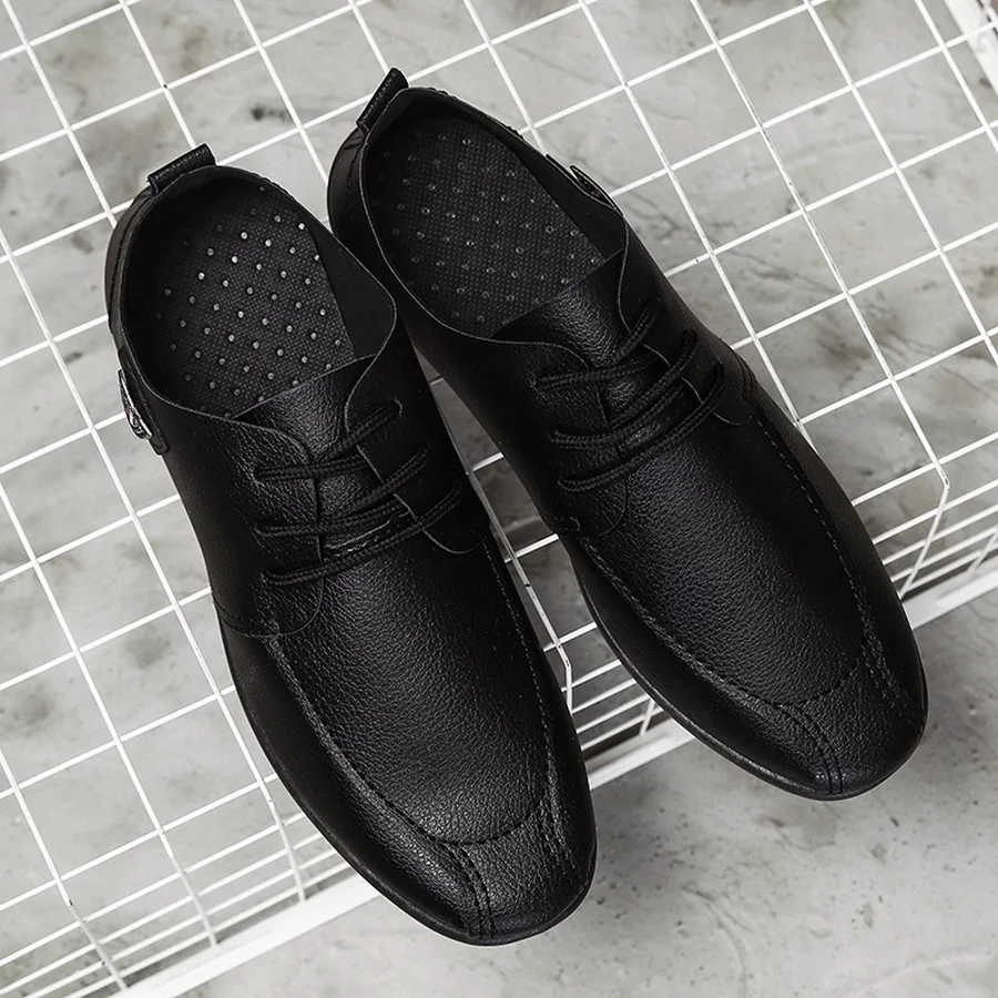 

Dwayne Mens Loafers Fashion Handmade Moccasins Soft Leather hollow Slip-On Men's Boat Shoes2019