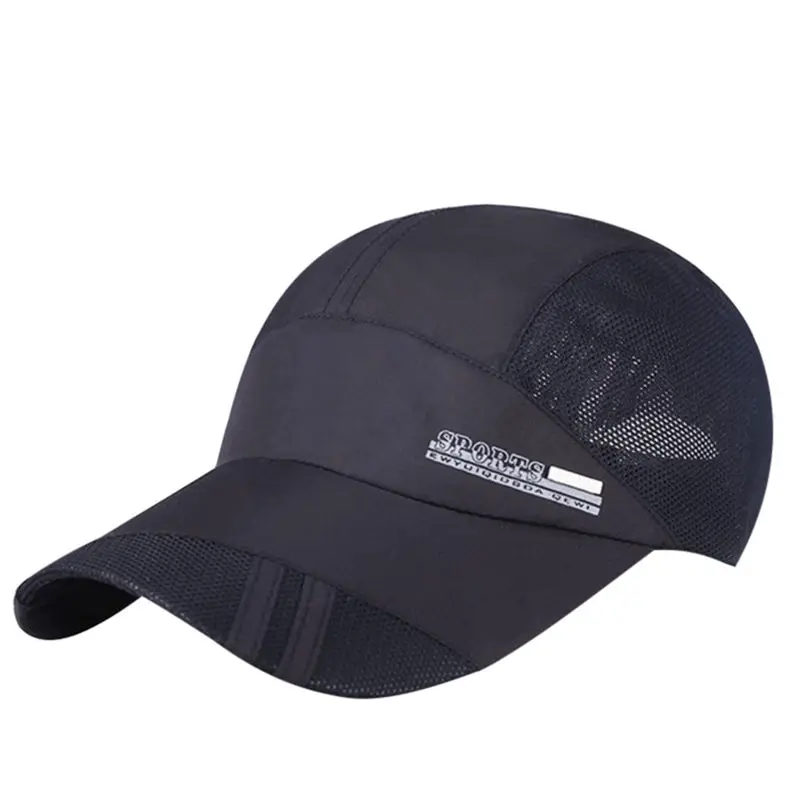 Черный Perimedes New Mesh Cap Fishermen Outdoor Sport Mesh hat Quick-drying Summer Visor Climbing Hunting Desert Cap Casquette#y30 - Цвет: Черный