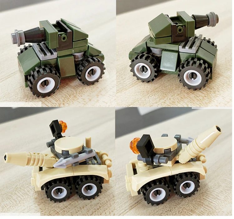 

Random DIY Building Blocks Military truck aircraft Model Brick Educational Action Figures Games Toys For Children Kids Gift
