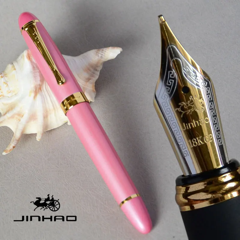 Перьевая ручка JINHAO X450 розовый 18KGP 0 7 мм перо с широким основанием 450 роскошный