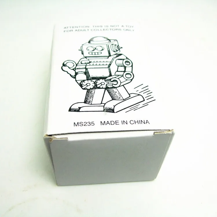 

[Funny] Classic collection Retro Clockwork Wind up Metal Walking Tin Band DJ measure robot recall Mechanical toy kids gift