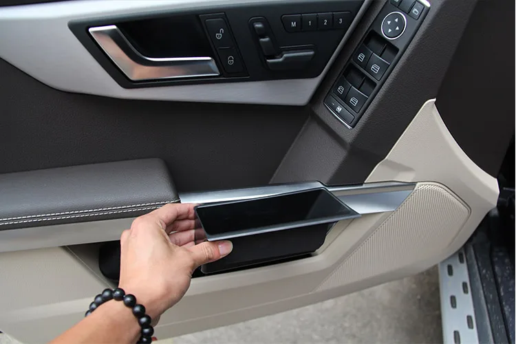Дверные ручки подлокотник коробка для хранения Mercedes Benz GLK класс X204 GLK 200 220 250 300 автомобильные аксессуары