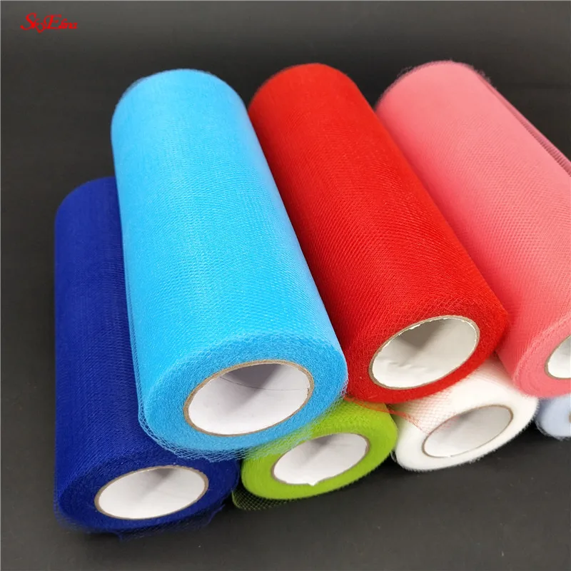 25 ярдов свадебная комната тюль рулон ткани катушки пачка вечерние упаковка для