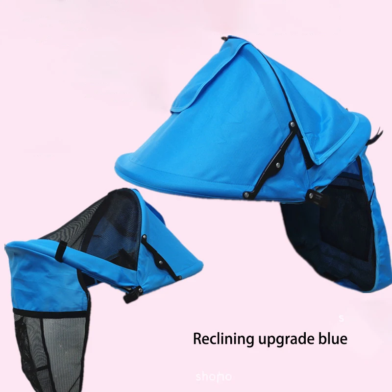 Blue B Baby Stroller Accessories Carriage Sun Shade Kids Stroller Sunshade Cover Prams Windproof Hood Canopy Cover Stroller Sun Visor - Цвет: Blue B