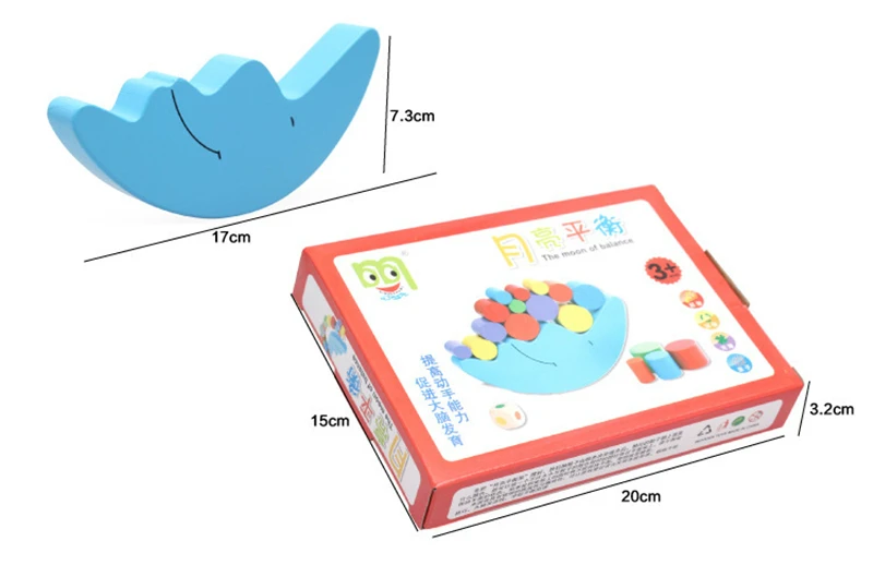 Moon Balance Game Baby Early Learning Toy For Children Wooden Toys Balancing Colorful Blocks Educational Toys|Деревянные