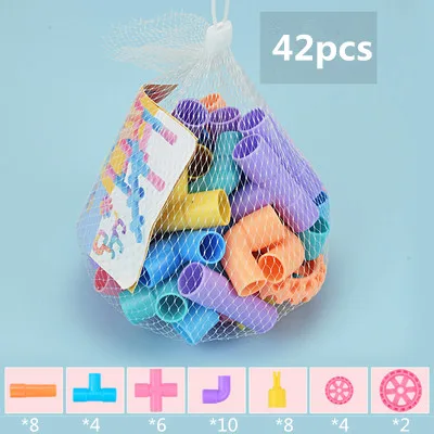 

22pcs/42pcs Children's water pipe building blocks assembling toys intellectual development plastic kindergarten
