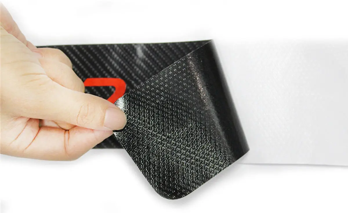 

4pcs Car Front Rear Door Sill Scuff Welcome Pedal Protect Carbon Fiber Sticker