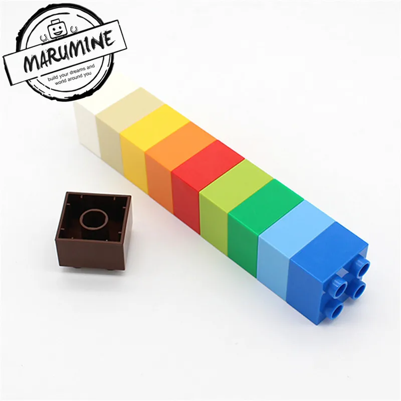 MARUMINE 2x2 Dots Duplo блок 50 шт./лот классические Строительные кирпичи объемные развивающие Technic игрушки подарок для детей