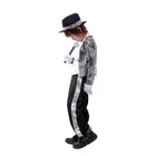 Карнавальный костюм Майкла Джексона на день рождения, Детский костюм для мальчиков на Рождество, Новый Год, суперзвезда, певец, танцевальное платье на день рождения