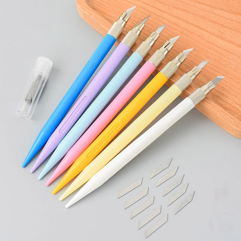 Hobby knife DIY Набор ножей для резьбы, резиновый штамп, ручные инструменты, 1 шт., офисные школьные принадлежности с лезвиями для скальпеля, универсальный нож