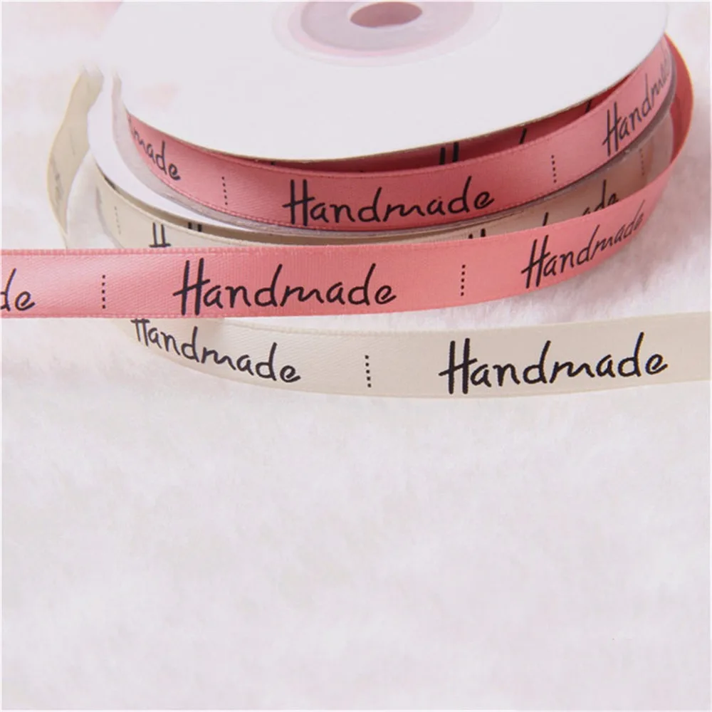 Шелковые атласные ленты ручной работы 10 мм 25 ярдов|Ленты для шитья| |