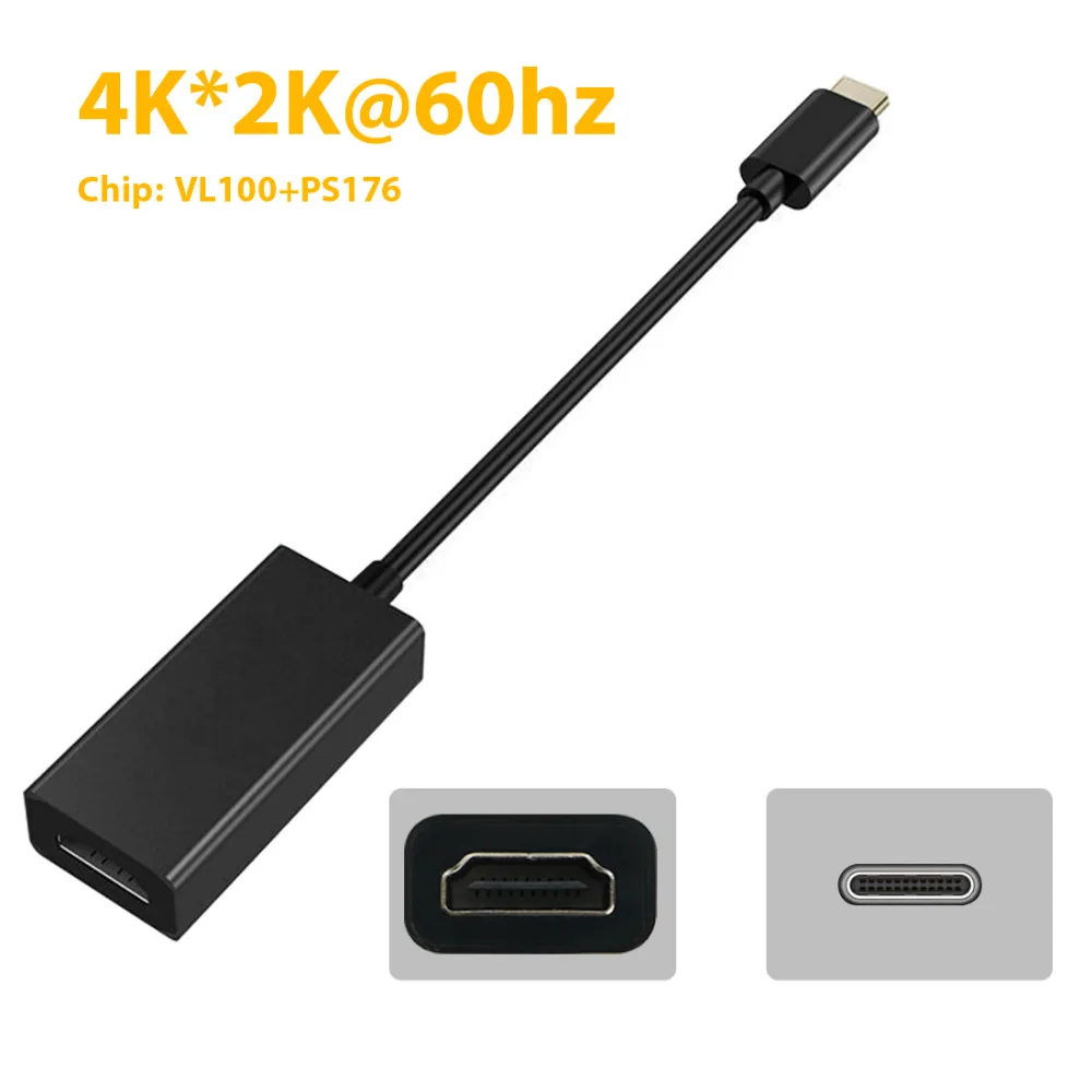 Адаптер USB Type C 3 1 HDMI 4K 60Hz VGA Displayport Mini DP адаптер конвертер для MacBook Chrome book DELL HP|Кабели
