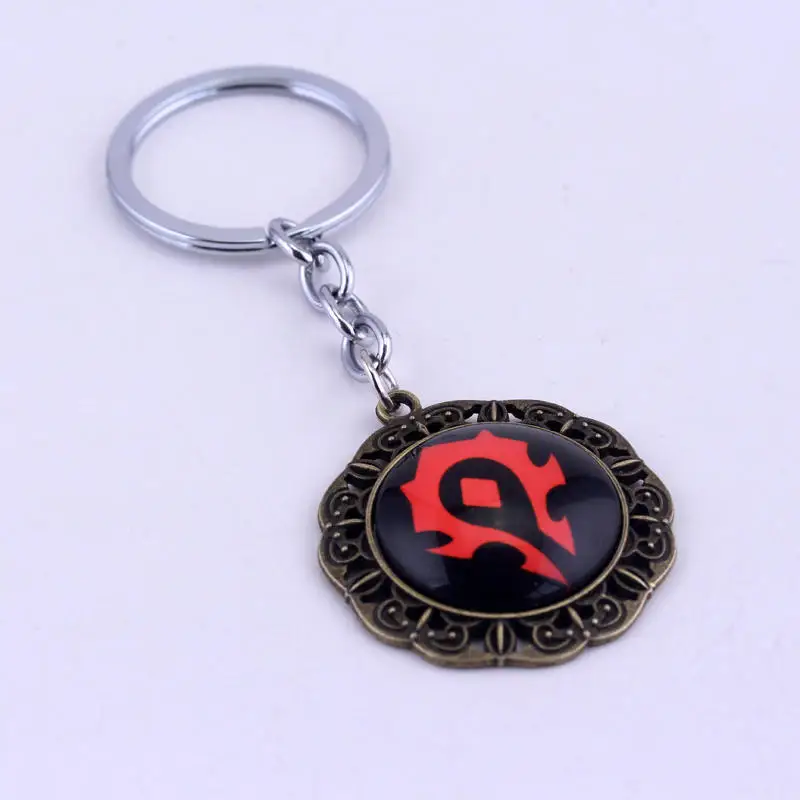 Dongsheng Game Jewelry World of Warcraft WOW Glass брелки из кабошона брелок для ключей мужчин подарки