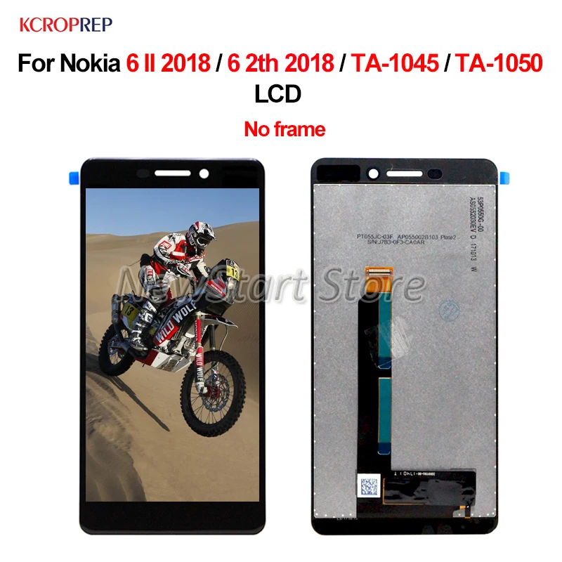 Без рамки для Nokia 6 II TA-1045 TA-1050 ЖК-дисплей кодирующий преобразователь сенсорного экрана в сборе 5," для Nokia 6 2th TA-1045 lcd