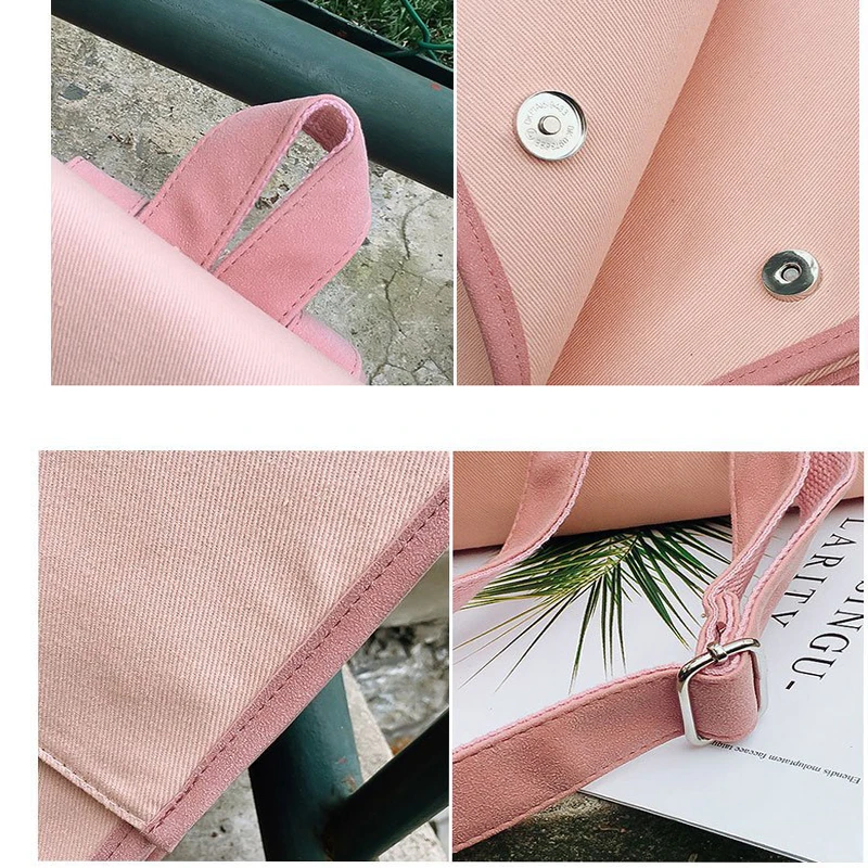 Новый однотонный холщовый рюкзак для женщин повседневные школьные сумки