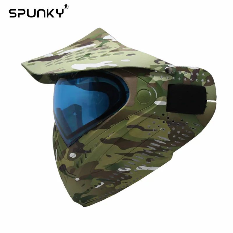 Lotus Camo цвета армейский военный полный лицо анти туман Пейнтбол Маска с красителем I4 Тепловая линза
