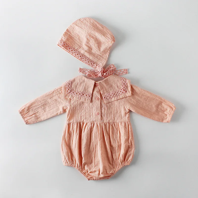 Детский хлопковый боди с длинным рукавом и круглым вырезом|Боди для малышек| |