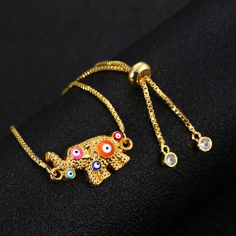 Браслет унисекс с медной цепочкой регулируемый в виде слона | Украшения и