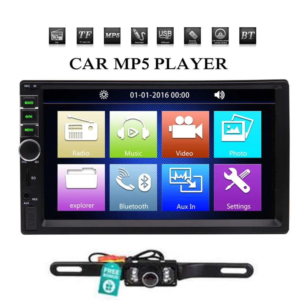 7 &quotBluetooth стерео аудио двойной DIN в головное устройство Dash FM AM приемник с MP3 MP5